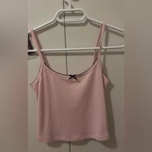 Garage Pink Top with Black Accents